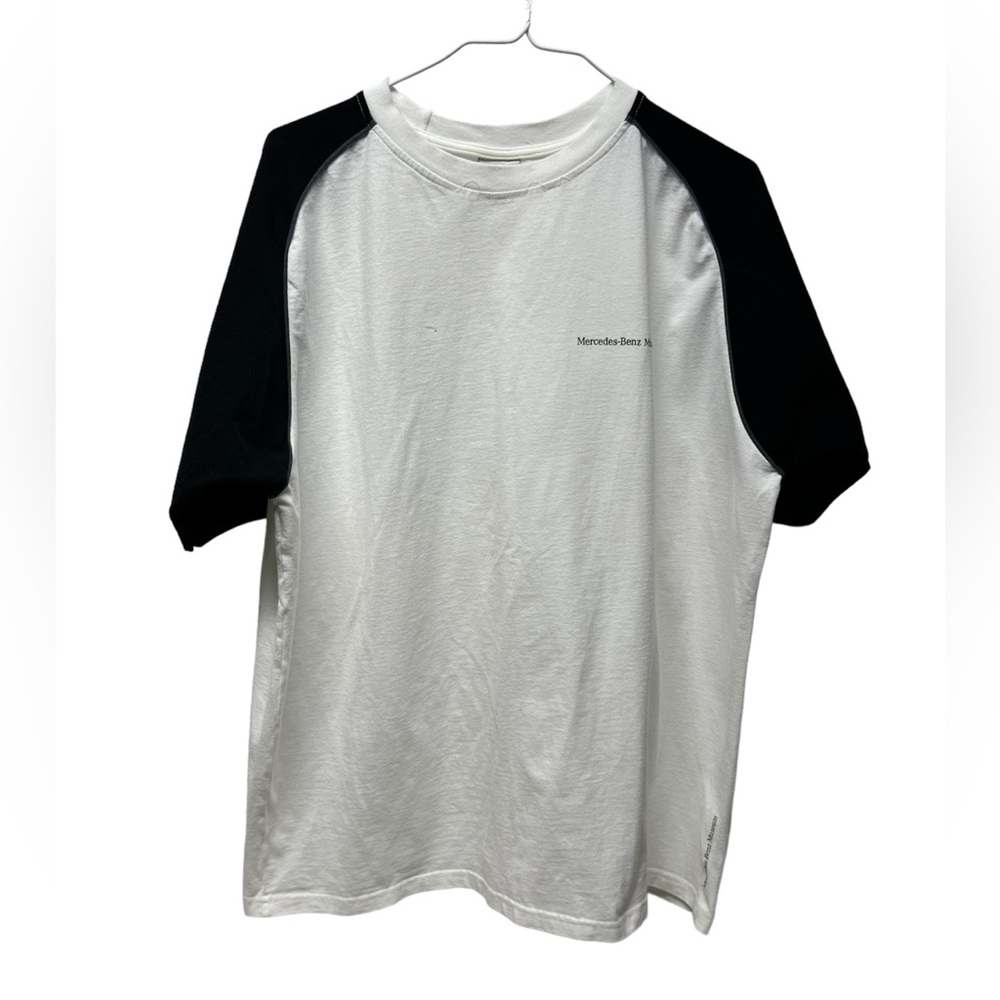 Mercedes Benz black white short sleeve shirt size large